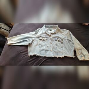 Wild Fable Cropped Light Blue Denim Jacket